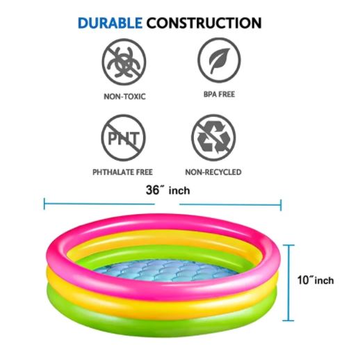 INTEX SUNSET GLOW BABY POOL - 34" X 10"