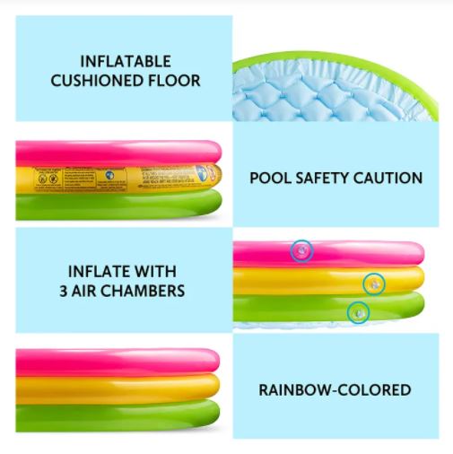 INTEX SUNSET GLOW BABY POOL - 34" X 10"