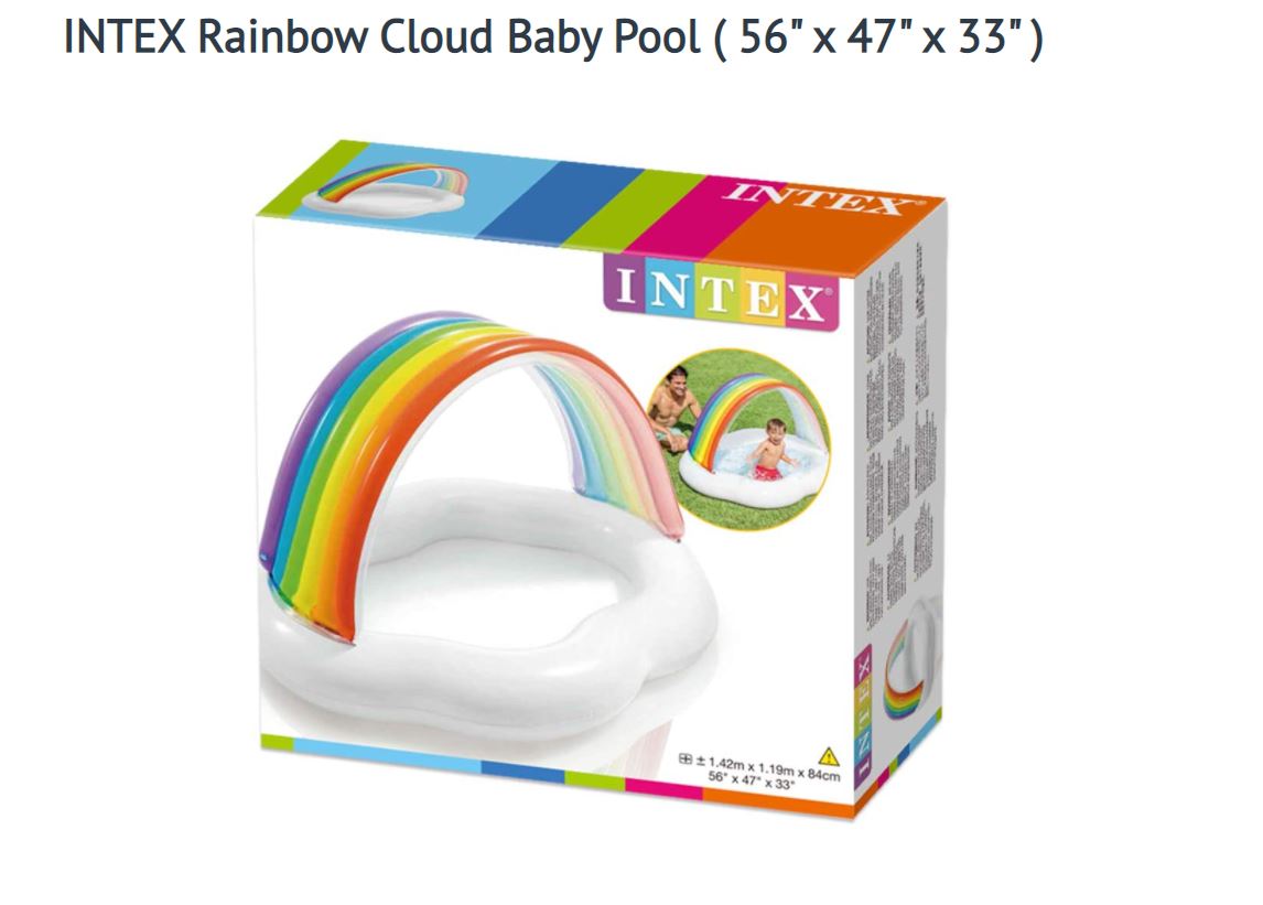 INTEX RAINBOW POOL - 56" X 47" X 35"