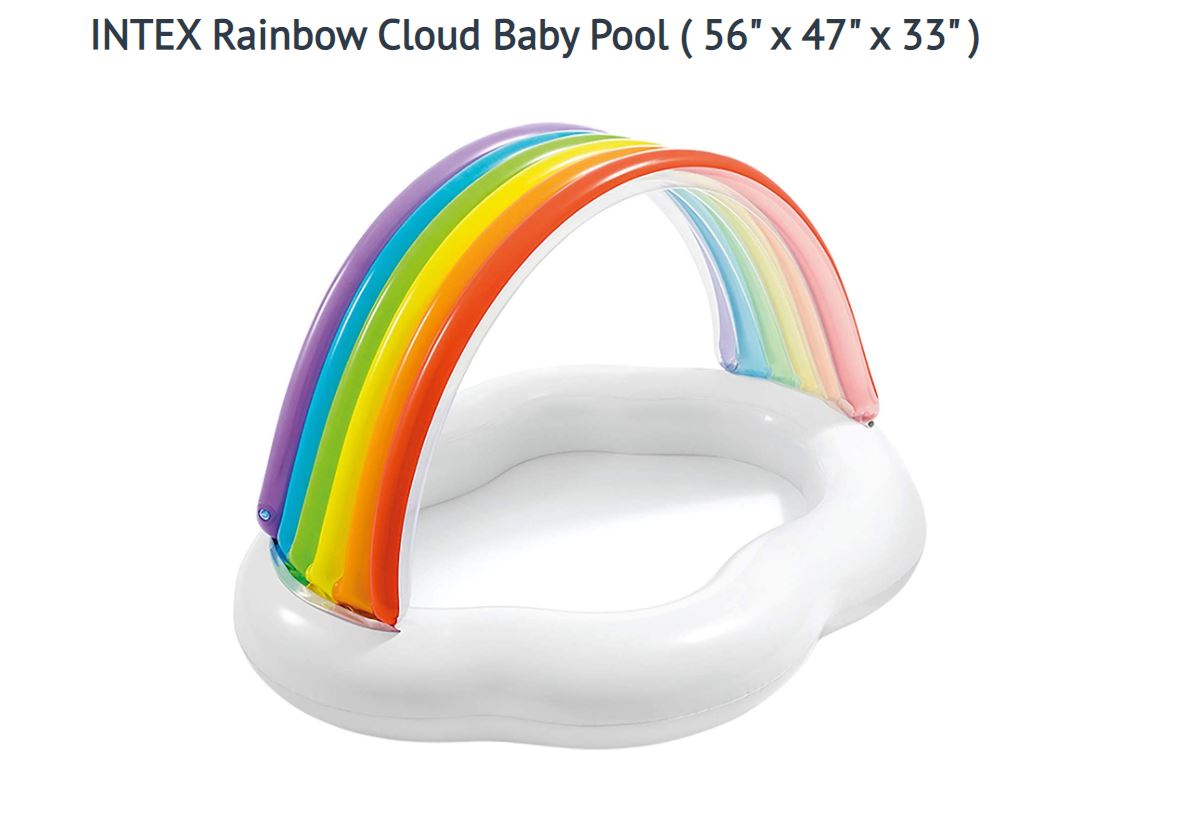 INTEX RAINBOW POOL - 56" X 47" X 35"