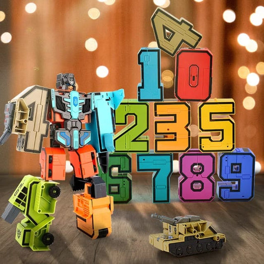 Numbers Transforming Digital Deformation Robot Toy