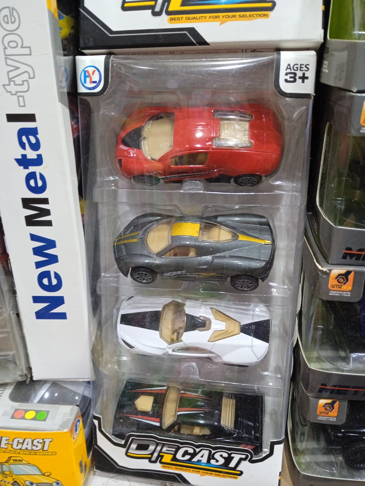 4 Pc Die Cast Miniature Car Set