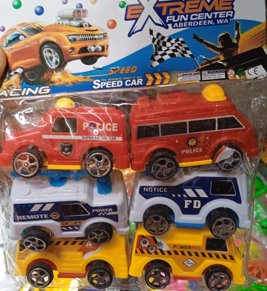 6 Pcs Plastic Car Set