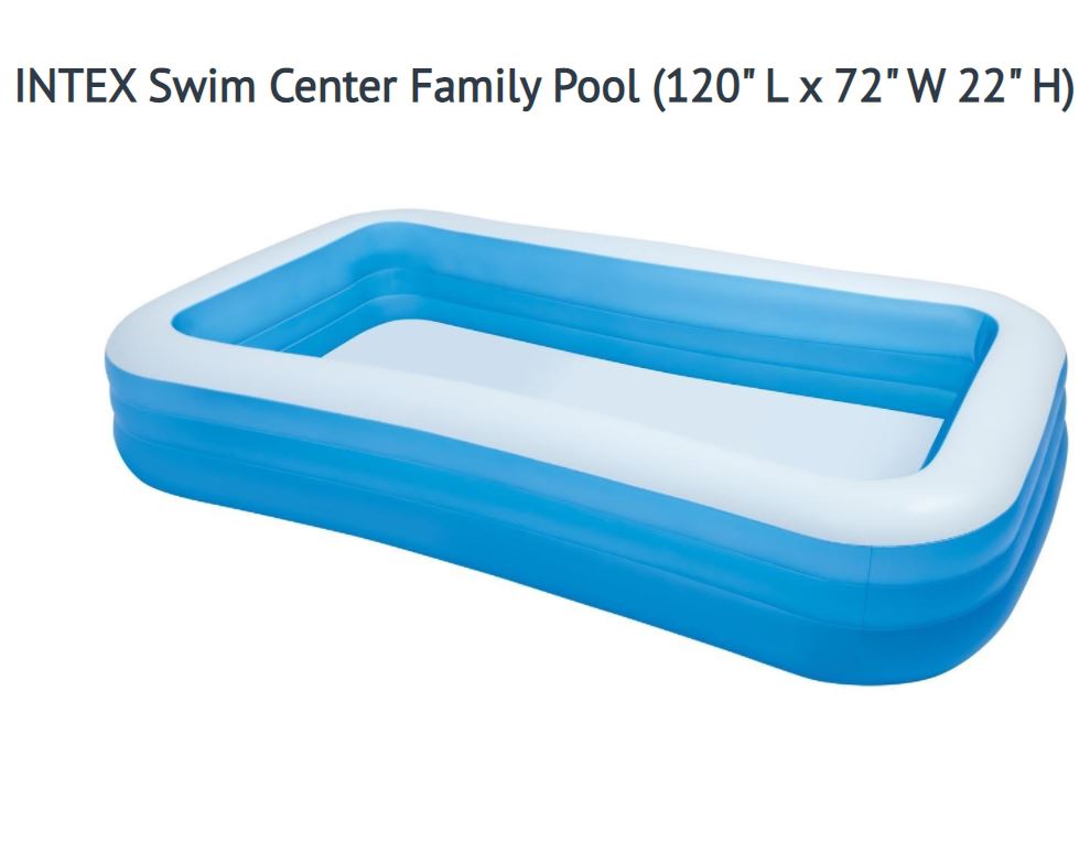 INTEX FAMILY POOL - 120" L x 72" W 22" H