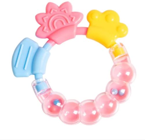 Rattle Shape Silicone Baby Teether