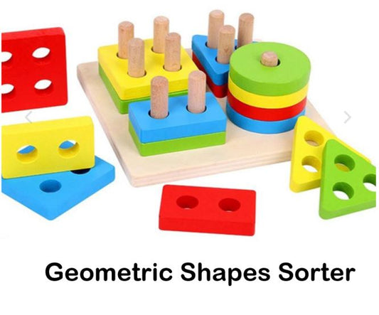 Geometric Shapes Sorter - Four Columns