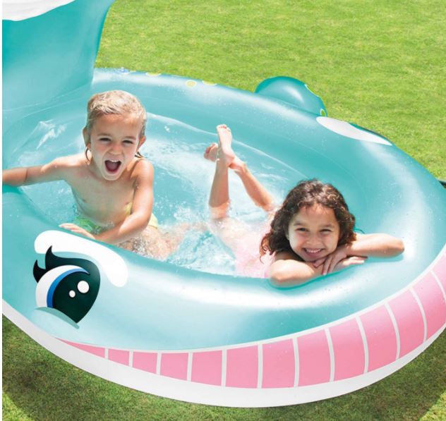 INTEX WHALE SPRAY POOL - 79" X 77" X 36"