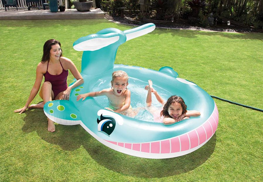 INTEX WHALE SPRAY POOL - 79" X 77" X 36"