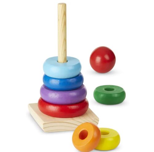 Wooden Rings Stacking Tower